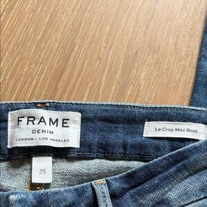 Frame le crop mini boot Denim Classic Blue Jeans